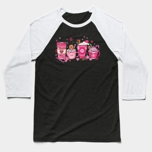 Christmas pink coffee cups Baseball T-Shirt